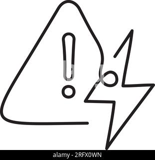 Achtung ein Zeilensymbol. Einfaches einzeiliges Vektorsymbol Stock Vektor
