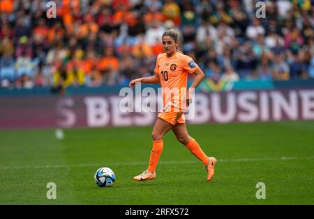 Australien. 06. Aug. 2023. August 06 2023: Danielle Van De Donk (Niederlande) kontrolliert den Ball während eines Spiels, am, . Kim Price/CSM Credit: CAL Sport Media/Alamy Live News Stockfoto