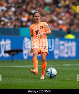 Australien. 06. Aug. 2023. August 06 2023: Danielle Van De Donk (Niederlande) kontrolliert den Ball während eines Spiels, am, . Kim Price/CSM Credit: CAL Sport Media/Alamy Live News Stockfoto