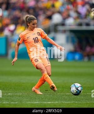 Australien. 06. Aug. 2023. August 06 2023: Danielle Van De Donk (Niederlande) kontrolliert den Ball während eines Spiels, am, . Kim Price/CSM Credit: CAL Sport Media/Alamy Live News Stockfoto