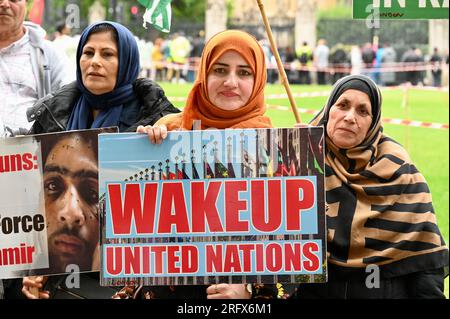 Freedom for Kaschmir Protest, Parliament Square, Westminster, London, UK Stockfoto