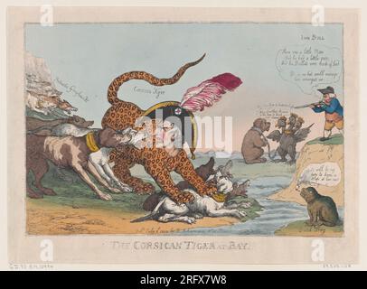 Der korsische Tiger in Bay! 8. Juli 1808 von Thomas Rowlandson Stockfoto