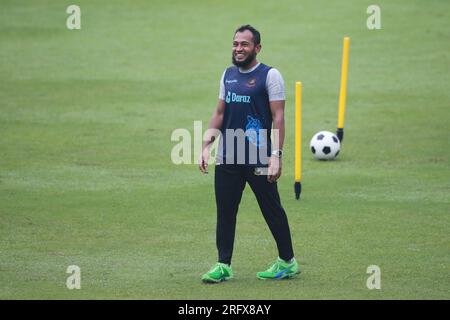 Mushfiqur Rahim während der Nationalmannschaft absolvierten sie den letzten Tag ihrer Fitnesstrainings vor Beginn des Trainings am Aug Stockfoto