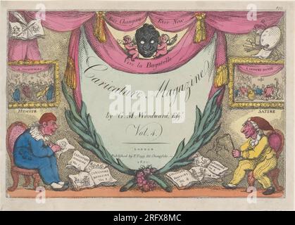 Title Page, The Caricature Magazine von G. M. Woodward, Vol. 4 1821 von Thomas Rowlandson Stockfoto