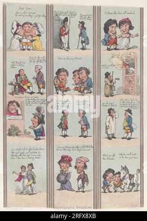 Groteske Borders for Rooms & Halls [1800], Nachdruck von Thomas Rowlandson Stockfoto