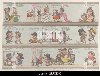 Grotesque Borders for Rooms & Halls 1. Dezember 1800 von Thomas Rowlandson Stockfoto