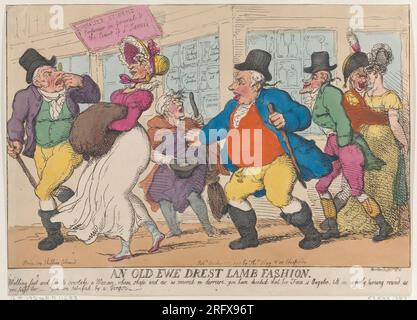 Ein Old Ewe Drest Lamb Fashion 25. Oktober 1810 von Thomas Rowlandson Stockfoto