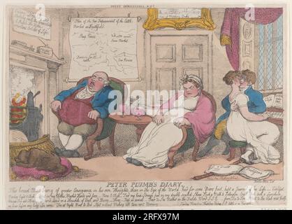 Peter Plumbs Tagebuch 20. Mai 1810 von Thomas Rowlandson Stockfoto