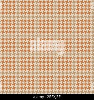 Textil mit Vektorstruktur. Karierter Stoff im Hintergrund. Nahtloses Karomuster in hellen und orangefarbenen Farben. Stock Vektor