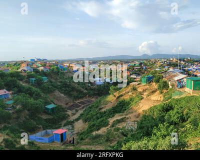 Rohingya Zelthaus weltweit größtes Flüchtlingslager Stockfoto