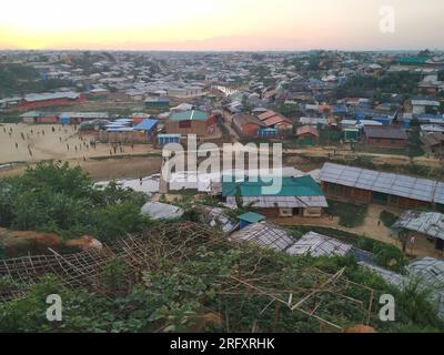 Rohingya Flüchtlingslager Zelthaus weltweit größtes Flüchtlingslager Stockfoto