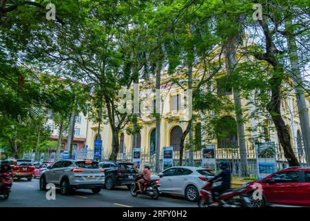 CAT Bi Flughafen von außen in Hai Phong Stadt, Vietnam. Juli 26. 2023. Stockfoto