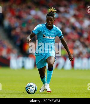 6. August 2023; Aviva Stadium, Dublin, Irland: Pre Season Football Friendly, Manchester United gegen Athletic Bilbao; Nico Williams (Athletic Bilbao) Stockfoto