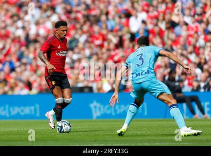 6. August 2023; Aviva Stadium, Dublin, Irland: Pre Season Football Friendly, Manchester United gegen Athletic Bilbao; Jadon Sancho von Manchester United Stockfoto