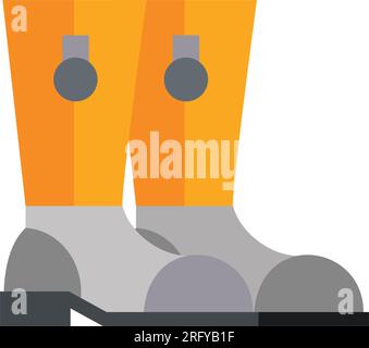Symbol für Feuerwehrstiefel Stock Vektor