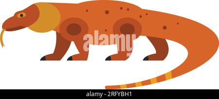 Komodo-Drachen-Vektorsymbol Stock Vektor