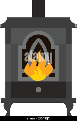 Kamin-Symbol aus Metall Stock Vektor