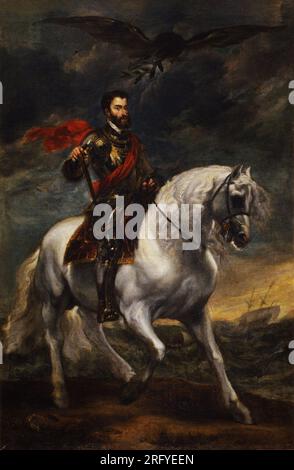 Reitporträt des Kaisers Karl V. um 1620 von Anthony van Dyck Stockfoto