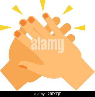 Zwei Hände geben fünf Vektorsymbole Stock Vektor