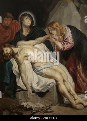 Die Klageschrift über den Toten Christus aus dem 17. Jahrhundert von Anthony van Dyck Stockfoto