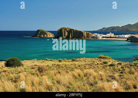 Schöne Aussicht auf La Isleta del Moro Stockfoto