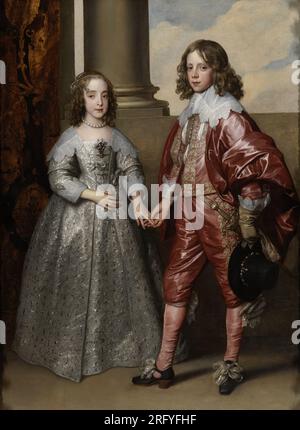 William II., Prinz von Orange, und seine Braut Mary Stuart 1641 von Anthony van Dyck Stockfoto