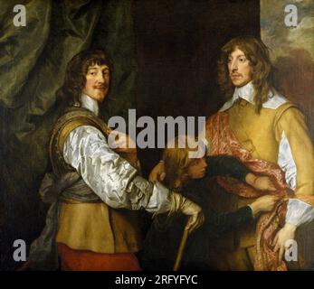 Mountjoy Blount, 1. Earl of Newport (1597-1665), Lord George Goring (1608-1657) und eine Seite zwischen 1635 und 1640 von Anthony van Dyck Stockfoto