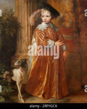 Porträt von Willem II van Oranje-Nassau (1626-1650) als Kind um 1630 von Anthony van Dyck Stockfoto