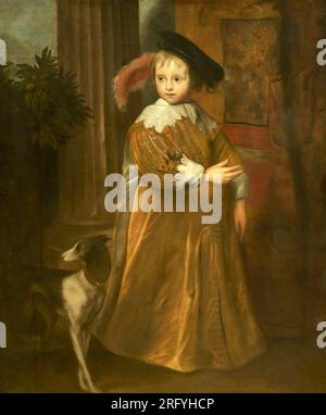 Porträt von Willem II van Oranje-Nassau (1626-1650) als Kind 1640er von Anthony van Dyck Stockfoto