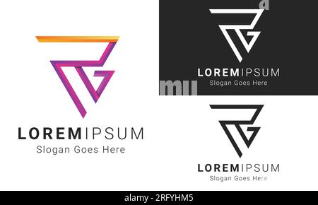 Anfangsbuchstabe R Monogramm Text Buchstabe Logo futuristisch R Logo Modern R Stock Vektor