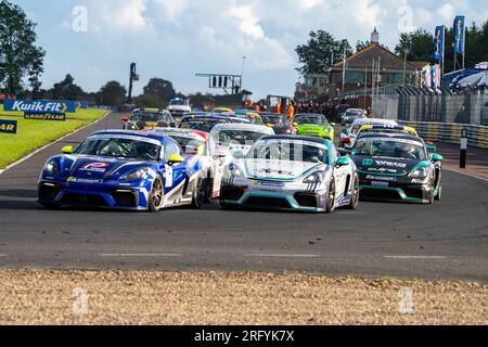 Porsche Sprint Challenge Great Britain Croft Circuit Stockfoto