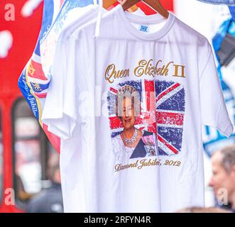 Queen Elizabeth II Diamond Jubilee T-Shirt Stockfoto