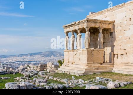 Erechtheion oder Tempel der Athena Polias der Akropolis, Athen Stockfoto