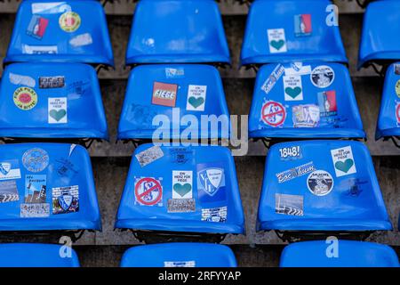 Bochum, Deutschland. 05. Aug. 2023. Allgemeiner Überblick über die Sitzplätze vor dem Saisonvorbereitung 2023/24 zwischen VfL Bochum 1848 und Luton Town am Vonovia Ruhrstadion, Bochum, Deutschland, am 5. August 2023. Foto: David Horn. Kredit: Prime Media Images/Alamy Live News Stockfoto