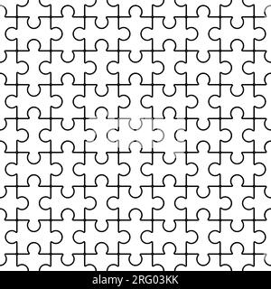 Puzzles werden nahtlos gemustert. Puzzle-Hintergrund. Stoffstruktur für Babys Stock Vektor