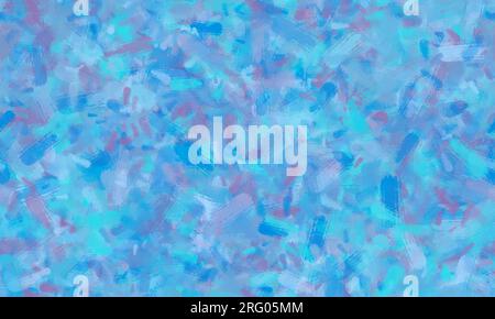 Zufällige Pinselstriche in Lila, Hell und Dunkelblau. Nahtloses Muster. Design für Drucke auf Stoffen, Textilien, Oberflächen, Papier, Tapeten, Innenraum, Flickenteppich Stockfoto