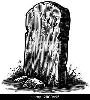 Tombstone Schwarz und Weiß Stock Vektor