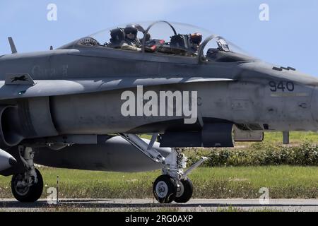 RCAF CF-18 Hornet in Boundary Bay Canada Stockfoto