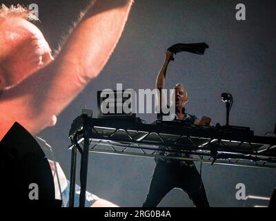 Wilderness Festival, Charlbury, Großbritannien. 6. Aug. 2023. Fatboy Slim ist die Schlagzeile der Sonntagnacht des viertägigen Festivals, das Kunst, Kultur und Musik feiert. Kredit: Andrew Walmsley/Alamy Live News Stockfoto