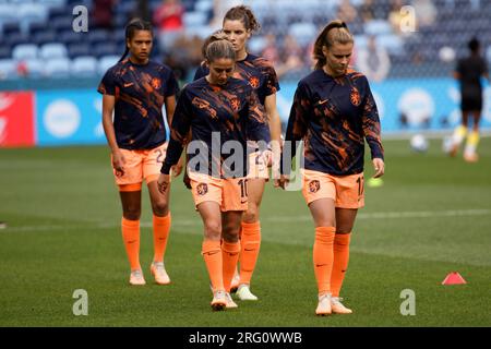 Sydney, Australien. 06. Aug. 2023. Niederländische Spieler wärmen sich vor dem Spiel der FIFA Women's World Cup 2023 Runde 16 zwischen den Niederlanden und Südafrika im Sydney Football Stadium am 6. August 2023 in Sydney, Australien Guthaben: IOIO IMAGES/Alamy Live News Stockfoto