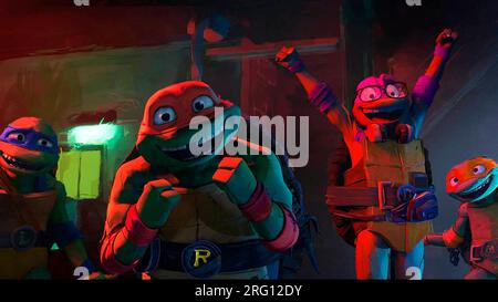 TEENAGE MUTANT NINJA TURTLES: MUTANT MAYHEM (2023), REGIE: JEFF ROWE UND KYLER SPEARS. Kredit: Point Grey Pictures / Nickelodeon Animation Studios / Paramount Pictures / Album Stockfoto