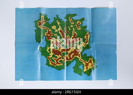 Spielplan aus dem Computerspiel Midwinter Masters of Strategy von Rainbird 1989 - MS-DOS Computerspiel Stockfoto