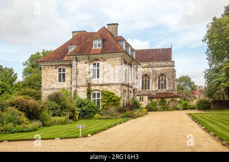 Der Bishops Palace in der Hampshire-Stadt Winchester England UK Stockfoto