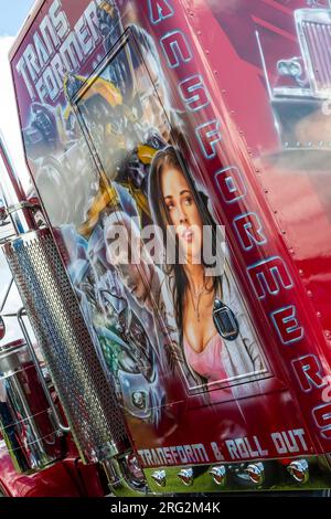 Truck Art. 47. Annual Gloucestershire Vintage and Country Extravaganza, South Cerney Airfiled, Cirencester. UK Stockfoto