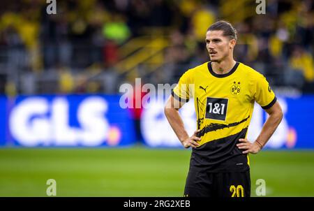 Dortmund, Deutschland. 06. AUG. 2023. Marcel Sabitzer (BVB) Borussia Dortmund - Ajax Amsterdam 06.08.2023 Copyright (nur für journalistische Zwecke) by Stockfoto