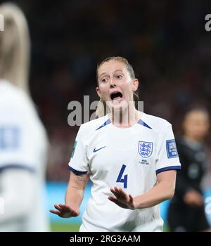 Brisbane, Australien. 7. Aug. 2023. Englands Keira Walsh Gesten während des Spiels zwischen England und Nigeria im Jahr 16 bei der FIFA Women's World Cup 2023 in Brisbane, Australien, 7. August 2023. Kredit: Ding Ting/Xinhua/Alamy Live News Stockfoto