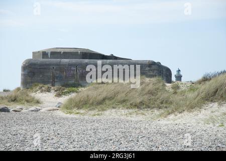 Deutscher Bunker WW2 Skagen, Dänemark Stockfoto