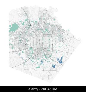 Große Karte von San Antonio, Stadtgebiet Stock Vektor
