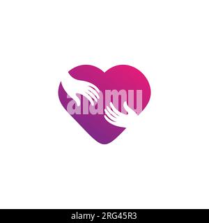 Love Care Logo-Design-Vorlage einsatzbereit Stock Vektor