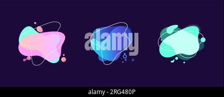 Abstrakter Neonblitz auf dunkelviolettem Hintergrund Stock Vektor